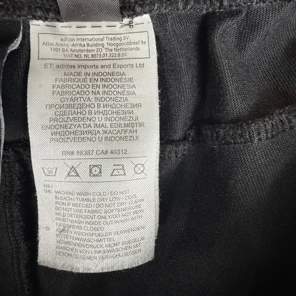 Adidas Training Pants XL Joggers Black Tapered Mesh Ankle Zip DH9093